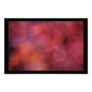 "BELIEVE": Sunsets Affirmation Art Style #1 Photo Print
