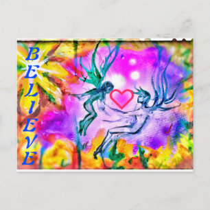 BELIEVE SWEETHEART FAERIES postcard