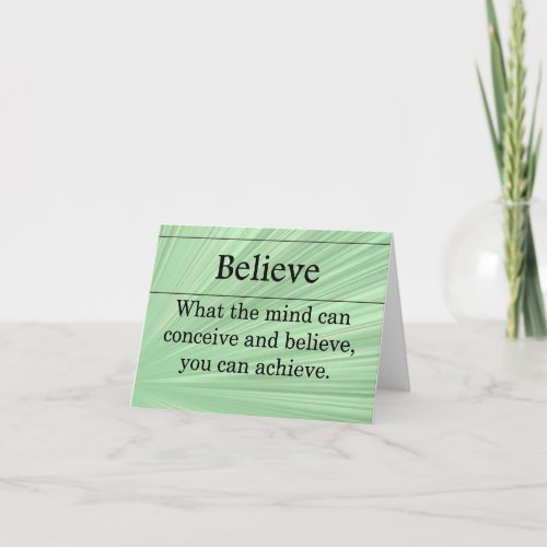 Believe that you can do anything card