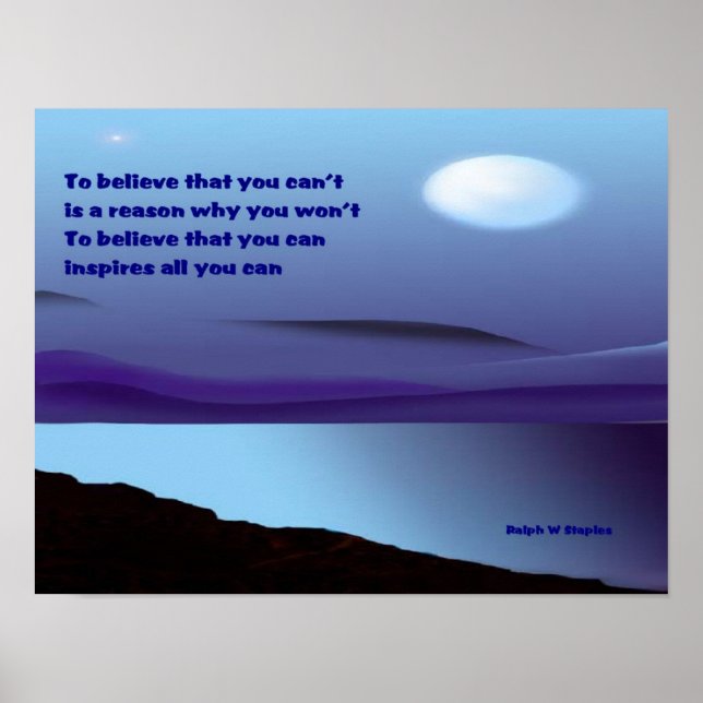 Believe that you can poster (Front)