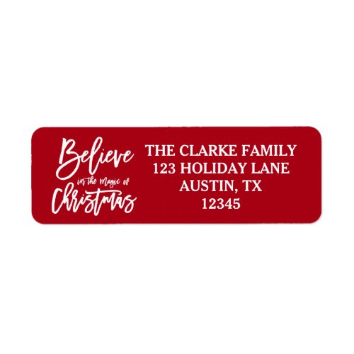 Believe  The Magic of Christmas Holiday Labels