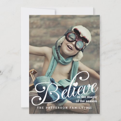 BELIEVE  The Magic of Christmas Photo Card
