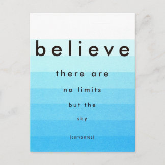 Believe There Are No Limits Postcard