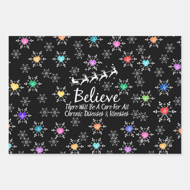 Believe There Will Be A Cure  Wrapping Paper Sheets (Front)