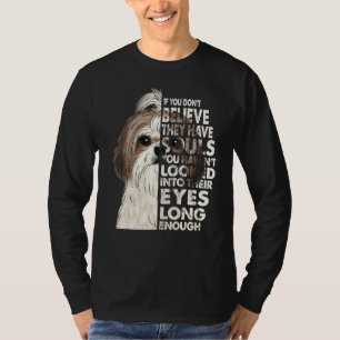 Believe They Have Souls Vintage Shih Tzu Face Dog  T-Shirt