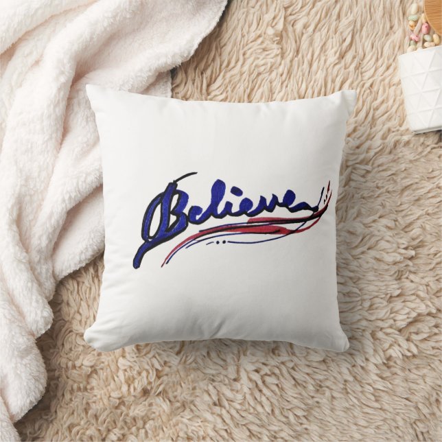 Believe Throw Pillow (Blanket)