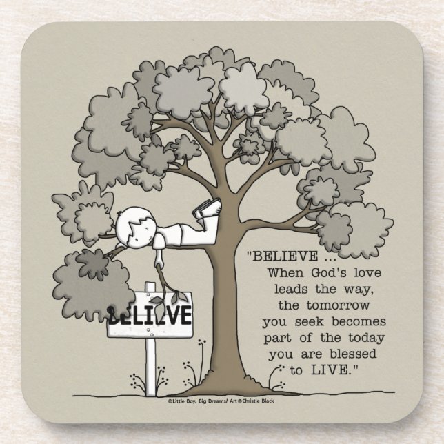 BELIEVE to LIVE Beverage Coaster (Front)