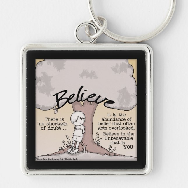 Believe Tree Keychain (Front)