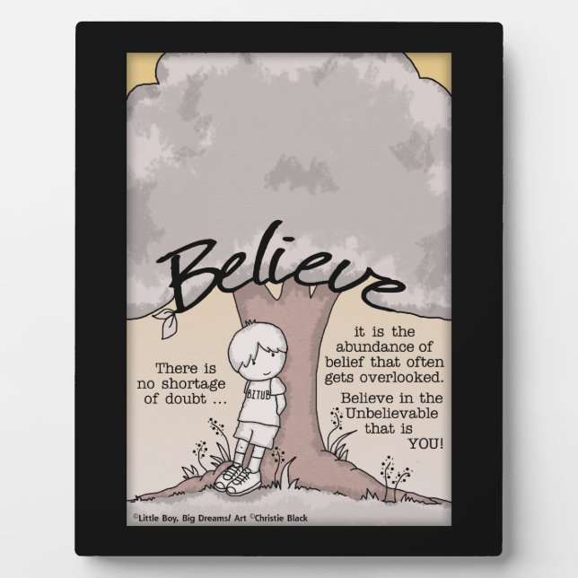 Believe Tree Plaque (Front)