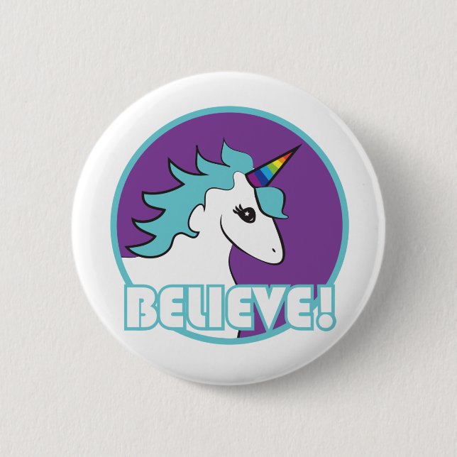 Believe! Unicorn Button (Front)