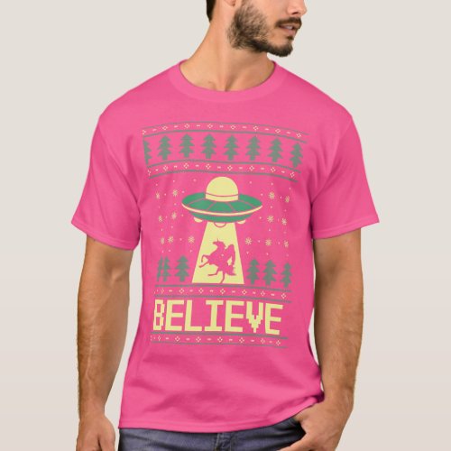 Believe  Unicorn Ugly Christmas Sweater Xmas