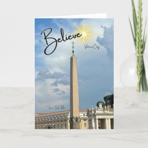 Believe Vatican City Christmas Holiday Fold Card