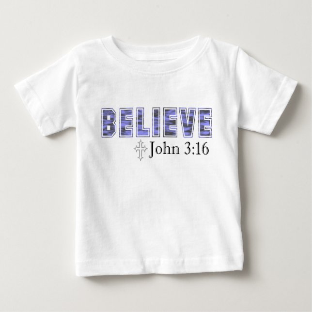 Believe With Cross Toddler Tee (Front)