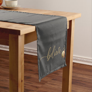 BELIEVE with Jingle Bell, Christmas Medium Table Runner