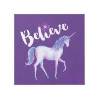 Believe with Unicorn In Pastel Watercolors