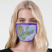 Believe Word Art Heart Custom Face Masks (Worn Her)