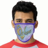 Believe Word Art Heart Custom Face Masks (Worn Him)