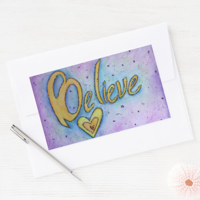 Believe Word Art Inspirational Decal Stickers (Envelope)