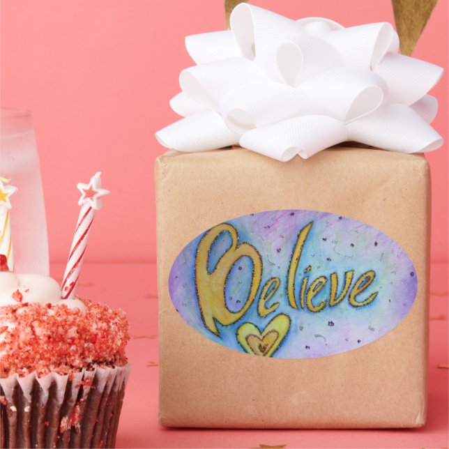 Believe Word Art Inspirational Sticker Decals (Party)