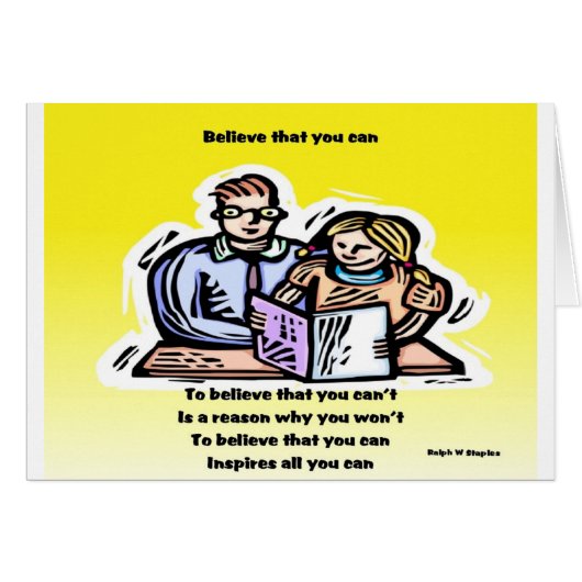 Believe you can cards (Front Horizontal)