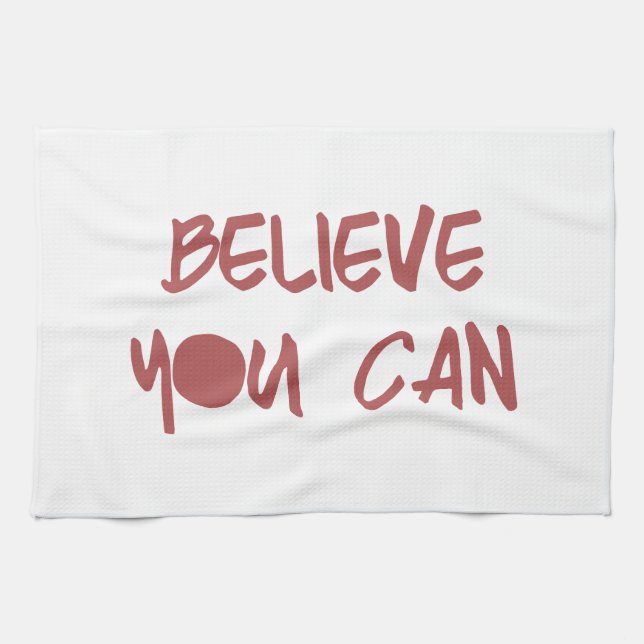 Believe You Can Motivational Workout Gym Towel (Horizontal)