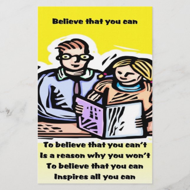Believe you can stationery (Front)