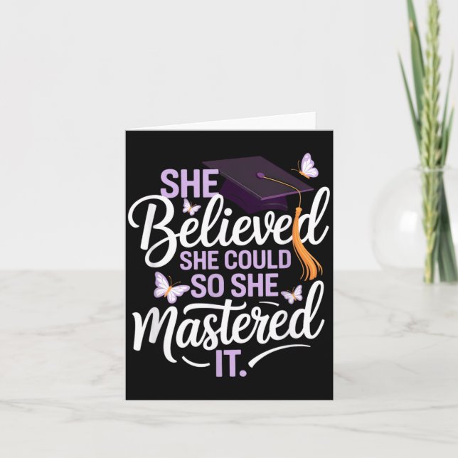 Believed Could Mastered Butterfly Grad Card (Front)