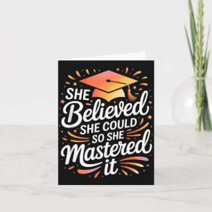 Believed could mastered colorful script card