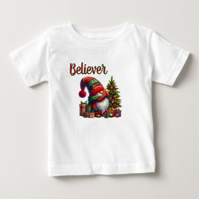 Believer In Santa Claus Baby T-Shirt (Front)