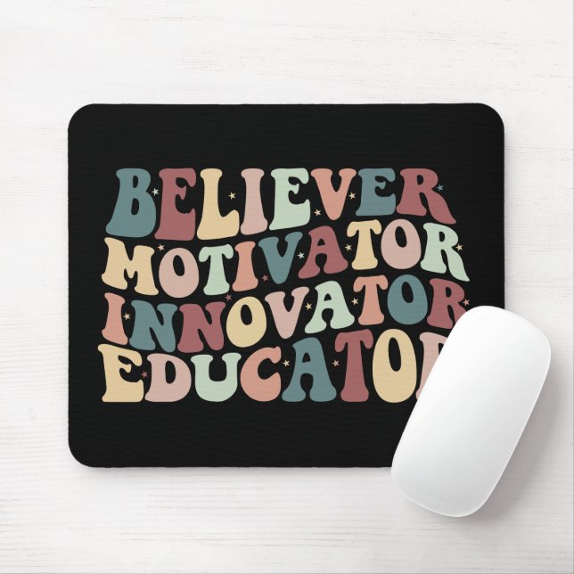Believer Motivator Innovator Educator Mouse Pad (With Mouse)