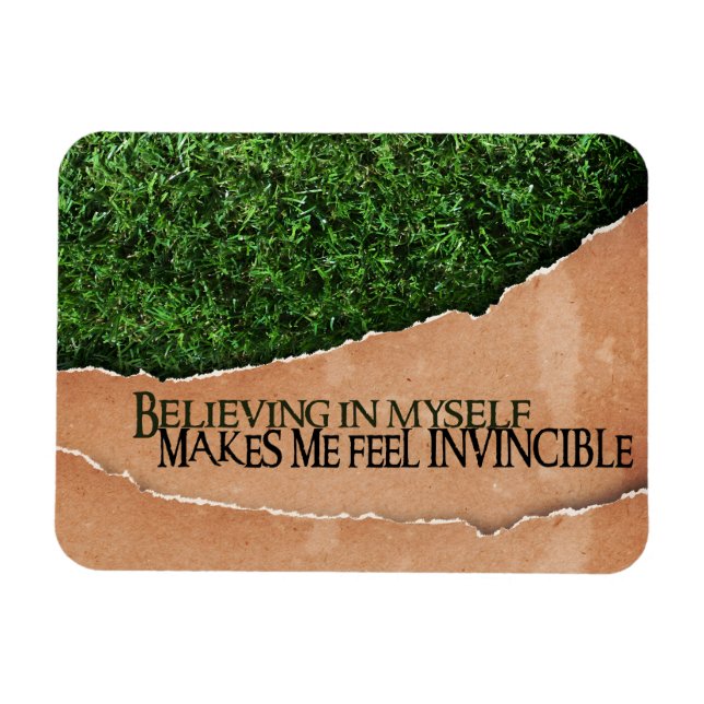 "Believing in myself" Motivation Affirmation Flexi Magnet (Horizontal)