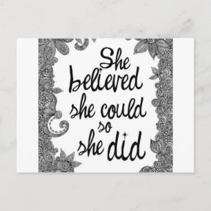 believing postcard