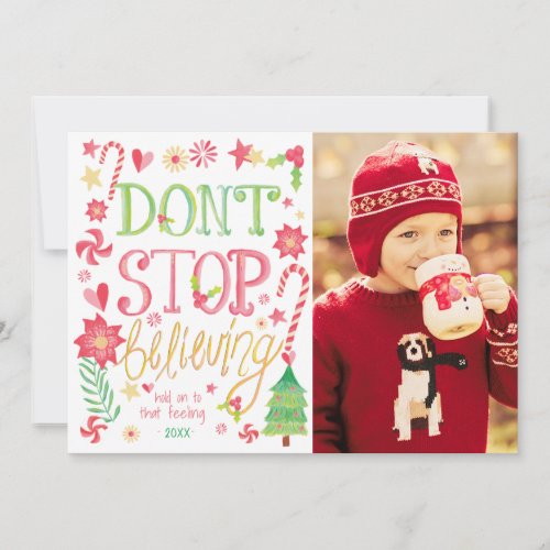 Believing Xmas Christmas Greeting Flat Card