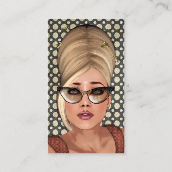 Belinda Beehive Retro Chic Social Profile Cards by LaBoutiqueEclectique at Zazzle