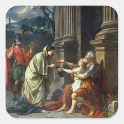 Belisarius Begging for Alms 1781 Square Sticker
