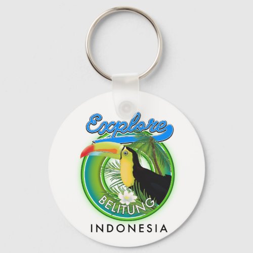 Belitung Indonesia travel logo Keychain