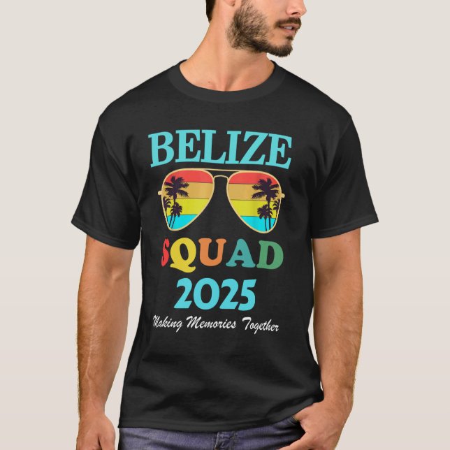Belize 2025 Tropical Beach Vacation Matching T-Shirt (Front)