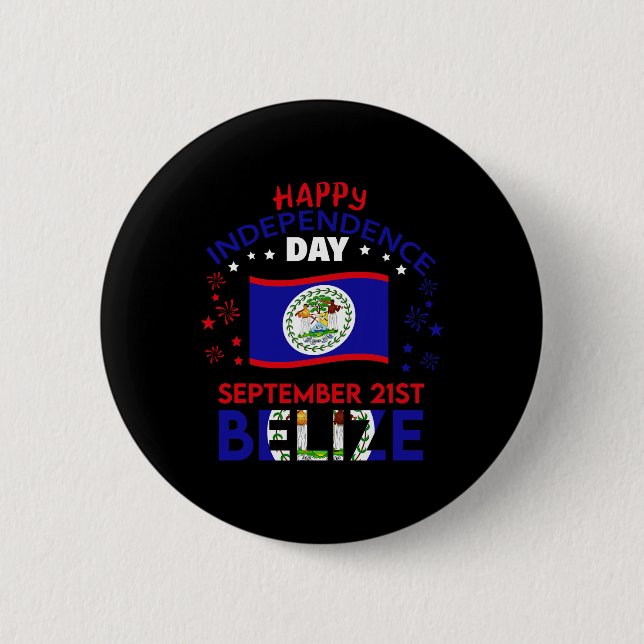 Belize 43rd Independence Day Belizean Pride Belize Button (Front)