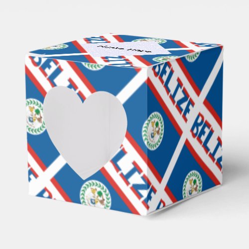 Belize and Belizean Flag Tiled Personalized  Favor Boxes