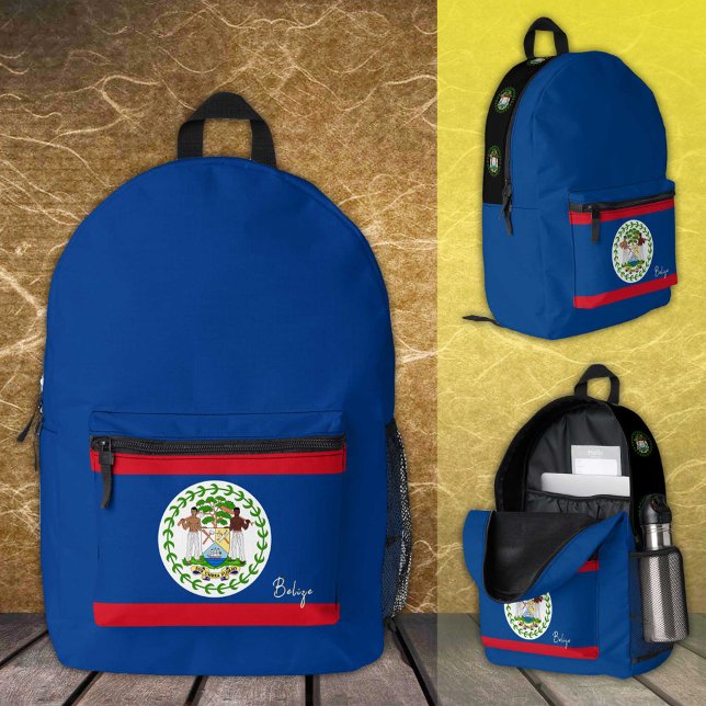 Belize, backpack, Belizean Flag / patriotic Printed Backpack (Creator Uploaded)