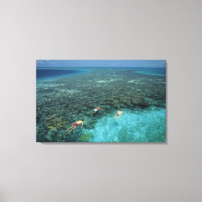 Belize, Barrier Reef, Lighthouse Reef, Blue Canvas Print (Front)
