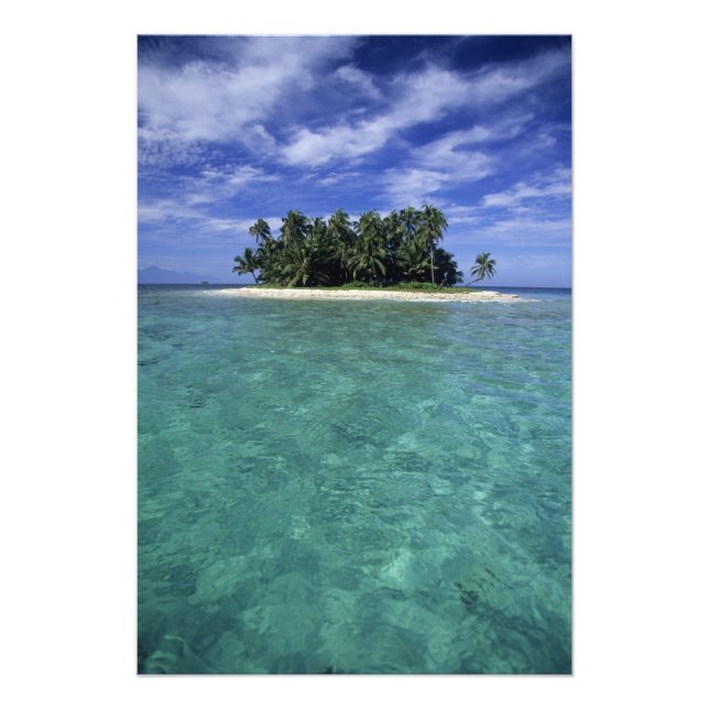 Belize, Barrier Reef, Unnamed island or cay. Photo Print (Front)