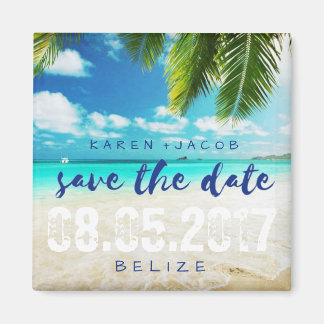 Belize Beach Destination Wedding Save the Dates Magnet