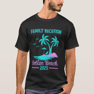 Belize Beach Family Vacation 2025 Palm Tree T-Shirt