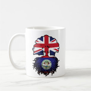 Belize Belizean British UK Tree Roots Flag Coffee Mug