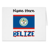 Belize Belizean Flag Personalized  (Front Horizontal)