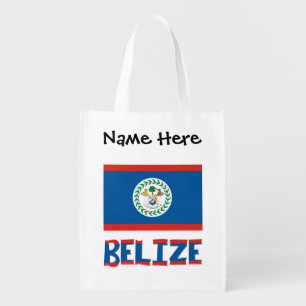 Belize Belizean Flag Personalized Grocery Bag