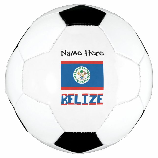Belize Belizean Flag Personalized  Soccer Ball (Front)