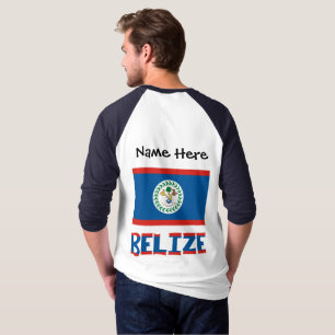 Belize Belizean Flag Personalized T-Shirt