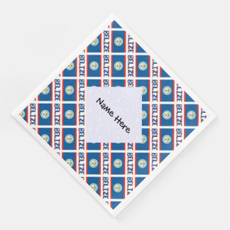 Belize Belizean Flag Tiled Personalized Paper Dinner Napkins